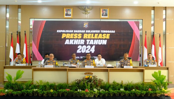 Polda Sultra Gelar Press Release Akhir Tahun 2024, Ungkap Capaian dan Tantangan Tugas