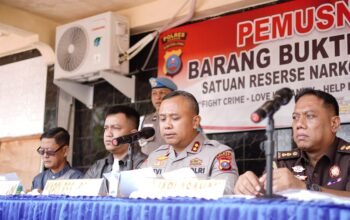 Polres Asahan Musnahkan Ratusan Gram Ganja, Ketamin dan Ekstasi, Komitmen Perang Total terhadap Narkoba