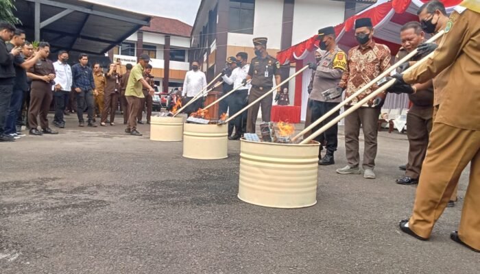 Pemerintah Daerah Apresiasi Langkah Kejari Subang Musnahkan Barang Bukti