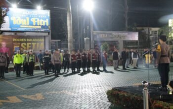 Jaga Kondusivitas Idul Fitri, Polres Balangan Lakukan Apel Pengamanan Malam Takbiran
