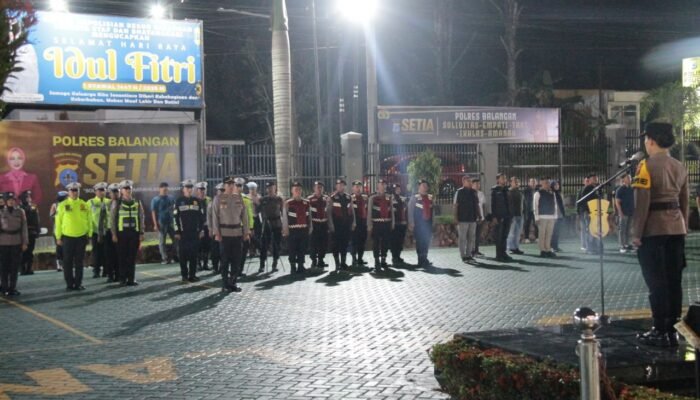 Jaga Kondusivitas Idul Fitri, Polres Balangan Lakukan Apel Pengamanan Malam Takbiran