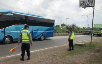 Pasca Ops Ketupat Lodaya 2026, Polisi Jaga Kelancaran Arus Lalin di Pos Pam Gamon Patokbeusi