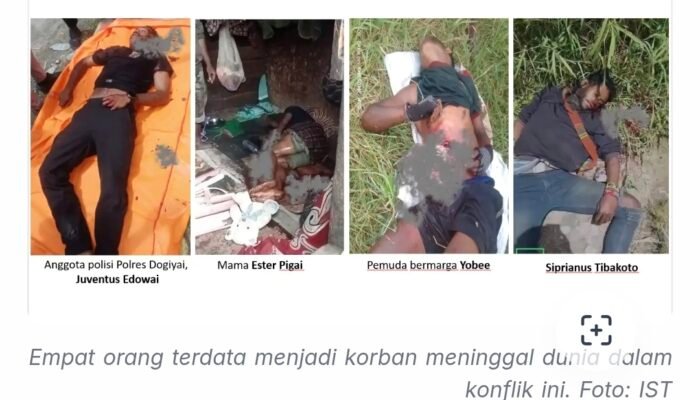 Konflik Pecah Lagi di Dogiyai, Empat Orang Meninggal Dunia