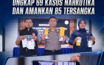 Ops Antik Toba 2026, Polres Asahan Ungkap 69 Kasus Narkotika dan Amankan 85 Tersangka