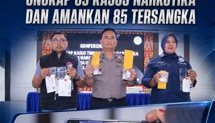 Ops Antik Toba 2026, Polres Asahan Ungkap 69 Kasus Narkotika dan Amankan 85 Tersangka